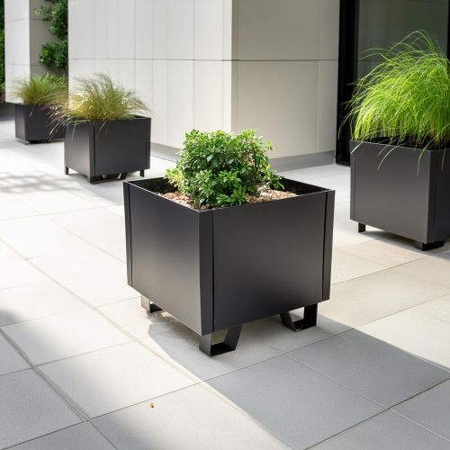 Duracube Mini Boy Metal Saksı – Siyah