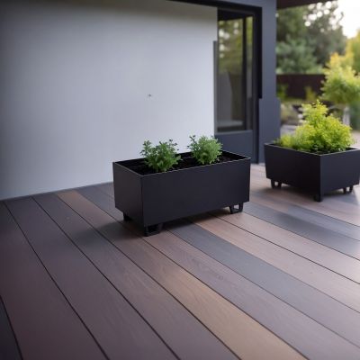 Duracube Orta Boy Metal Saksı – Siyah