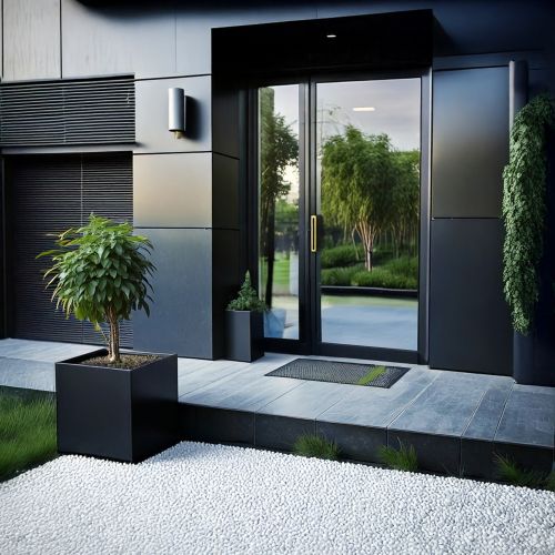 Terraguard Demonte Küp Metal Saksı Siyah