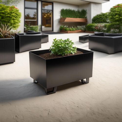 Duracube Küçük Boy Metal Saksı – Siyah