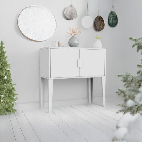 TerraGuard Çift Kapaklı Metal Dolap – Beyaz