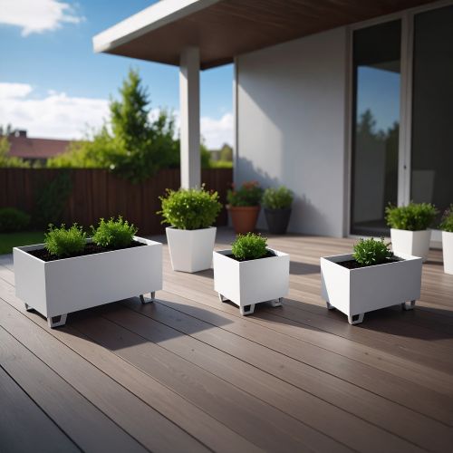 Duracube Metal Saksı 3’lü Set – Beyaz