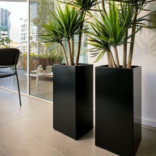 Terraguard Demonte Dikey Metal Saksı – Siyah