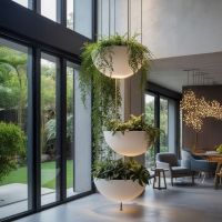 Aura Halfa Fiberglass Asılabilir Yarım Küre Saksı